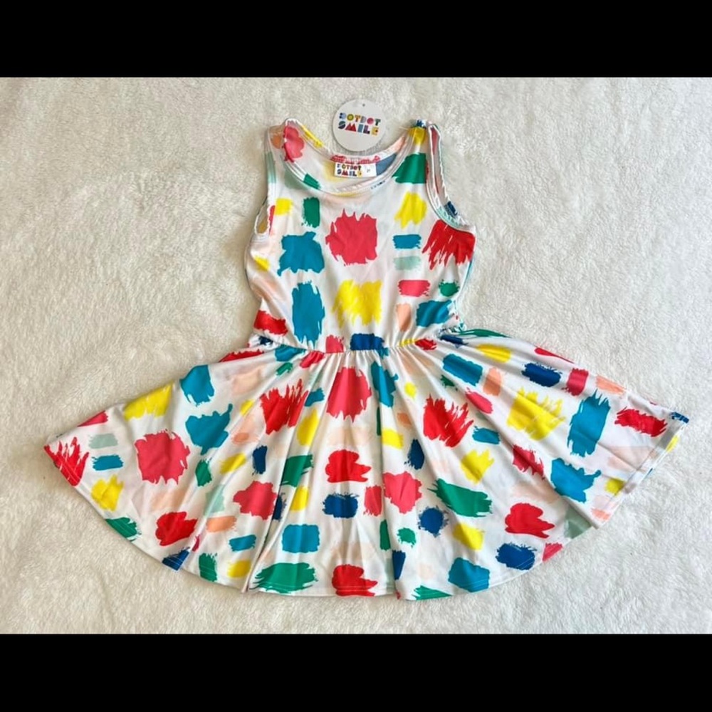 Dot Dot Smile “Paint Splatter” Dress, Size 2T, NWT!